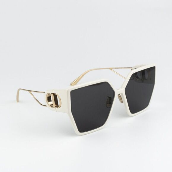 NEW Dior 30MONTAIGNE BU 95A1 Shiny Ivory Gold Smoke Women Geometric Sunglasses - Picture 5 of 13